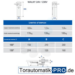 NICE WALKY 1024/1 Kit de motorisation 24V - Kit M